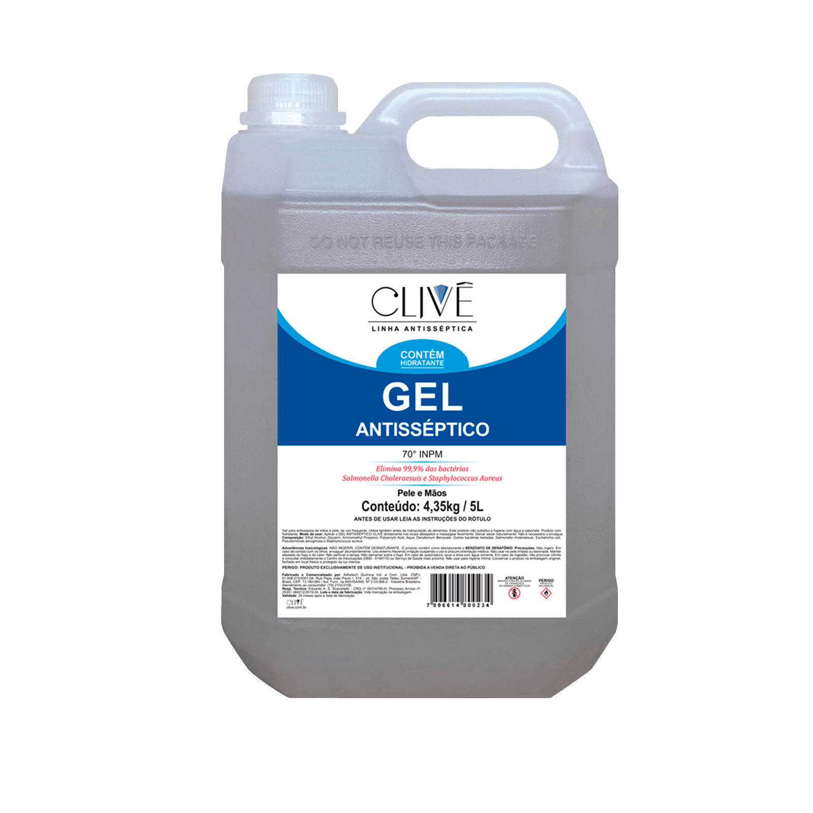 Álcool em Gel Antisséptico 5 Litros