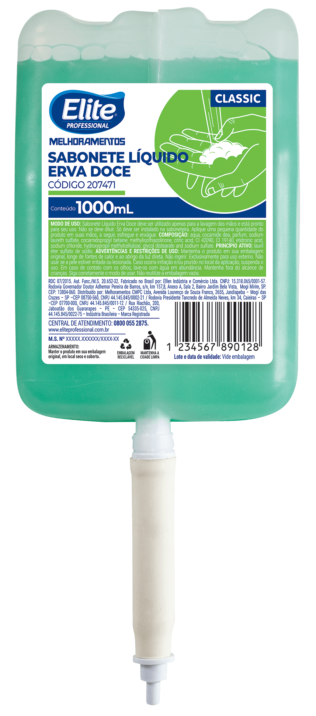 Sabonete Líquido Erva Doce 1 Litro