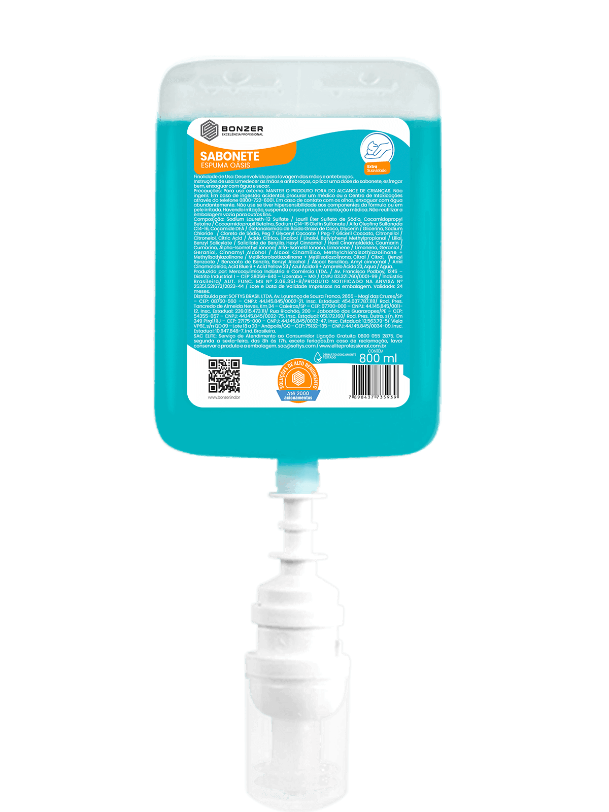 Sabonete Espuma Oasis 800 mL