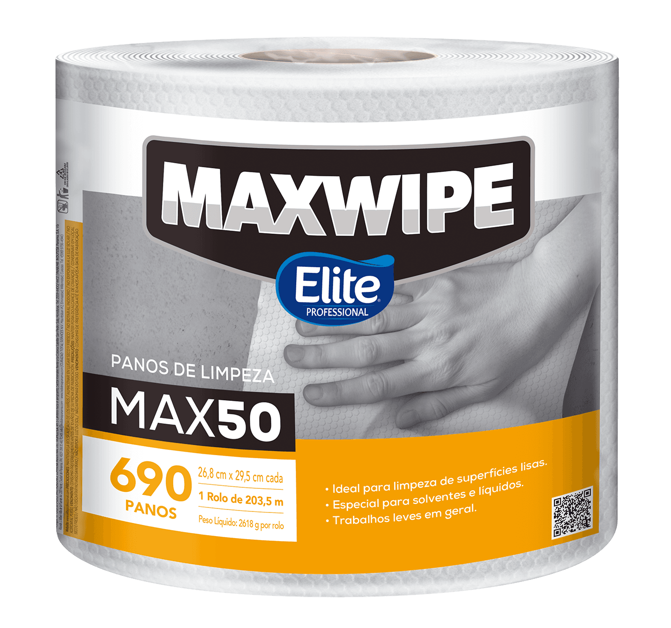 Pano Maxwipe 50 Bobina 690 Unidades