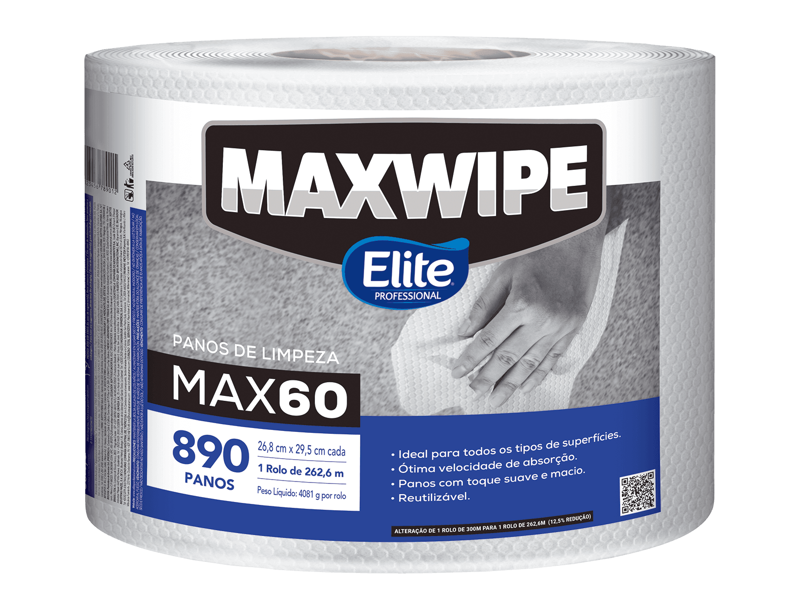 Pano Maxwipe 60 Bobina 890 Unidades