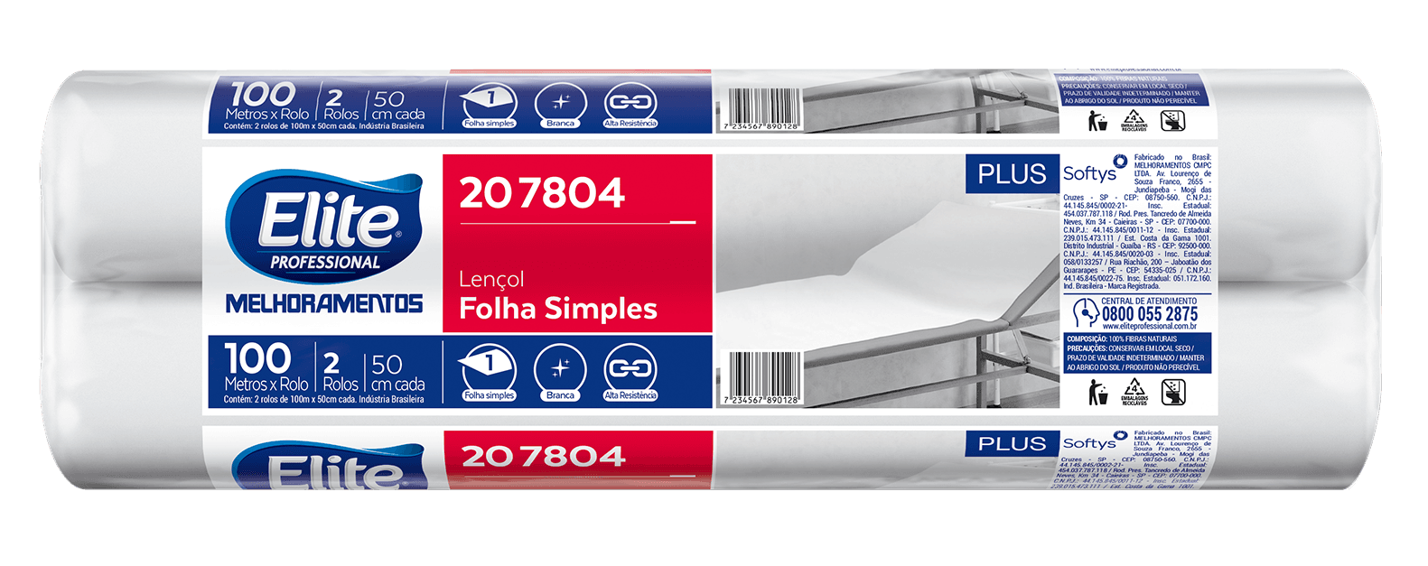 Lençol Protetor Descartável Folha Simples 100m