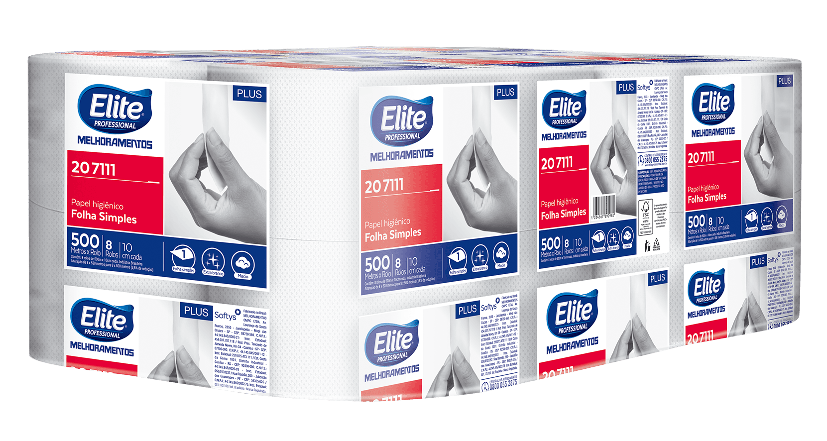 Papel Higiênico Rolo Folha Simples 500m