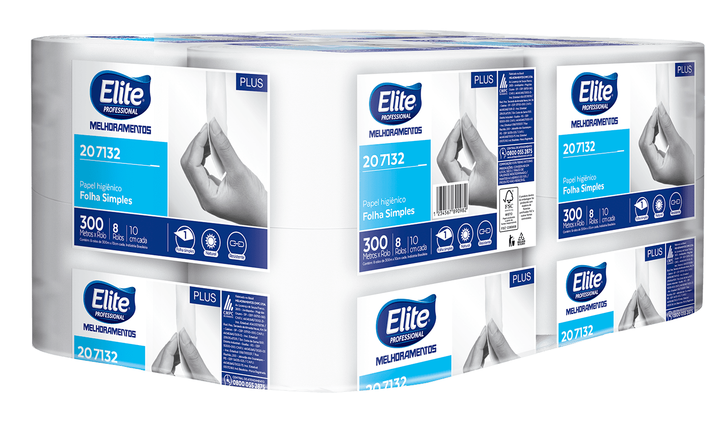 Papel Higiênico Rolo Folha Simples 300m