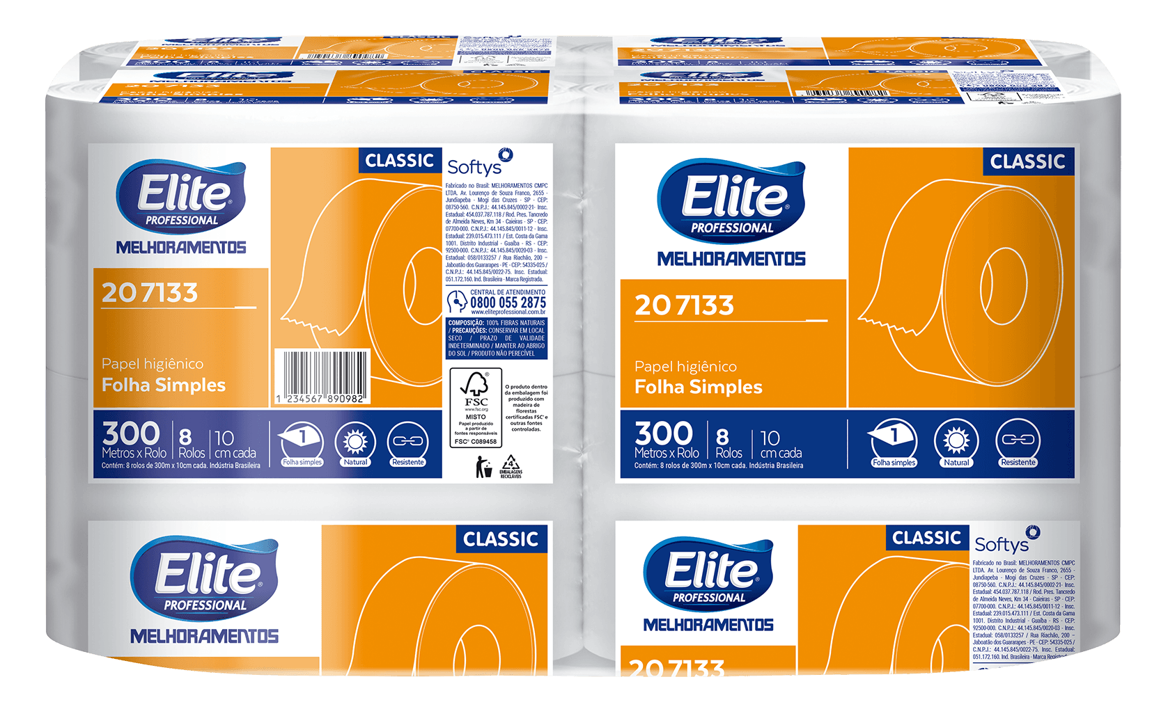 Papel Higiênico Rolo Folha Simples 300m