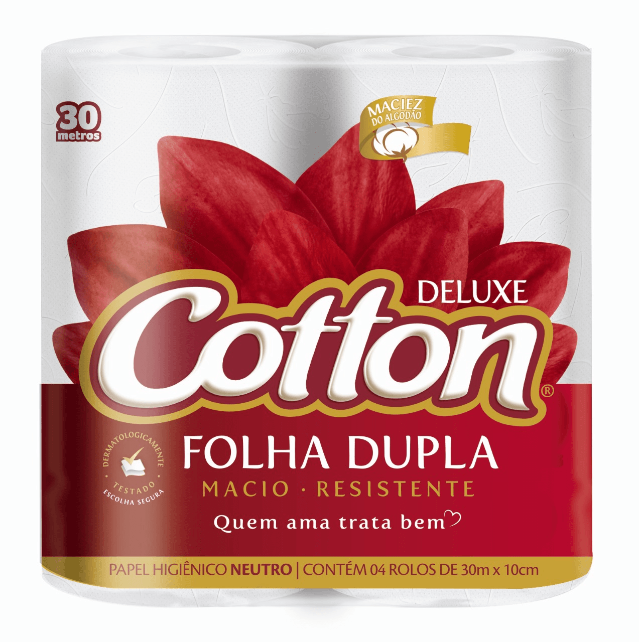 Papel Higiênico Cotton Folha Dupla 30m