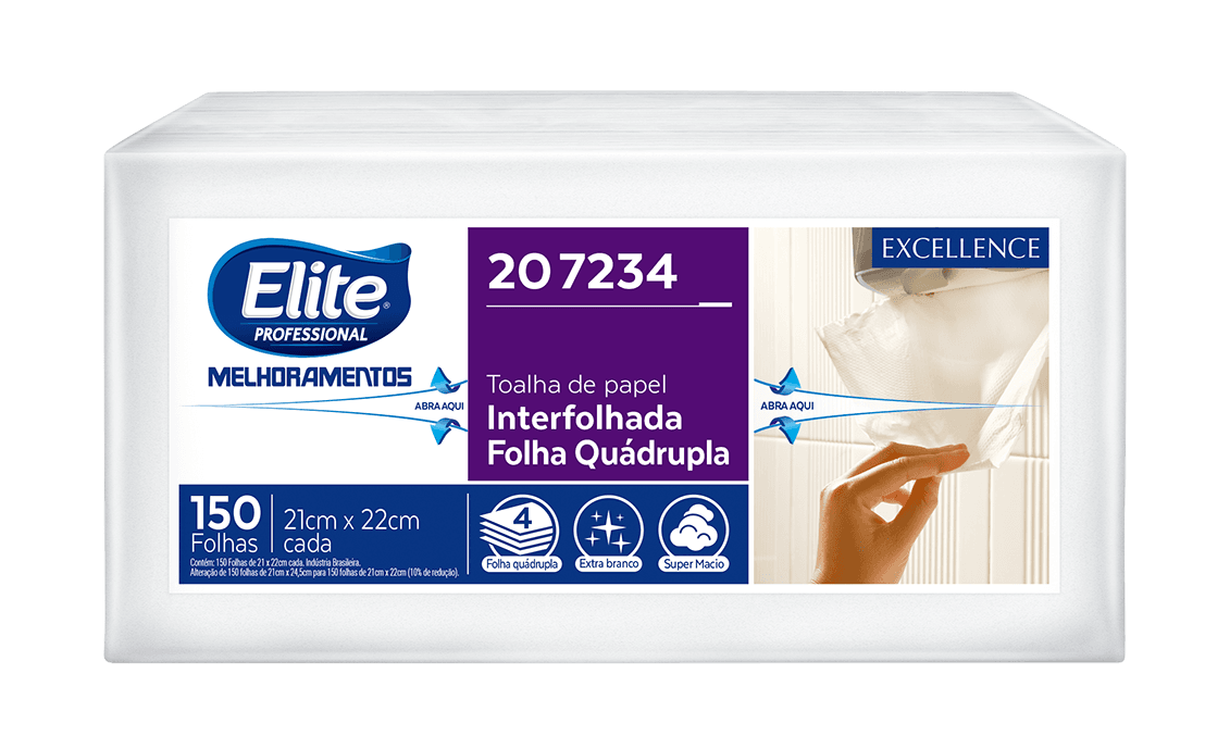 Toalha Interfolhada Folha Quádrupla