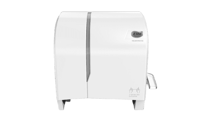 Dispenser Toalha Alavanca Branco/Preto